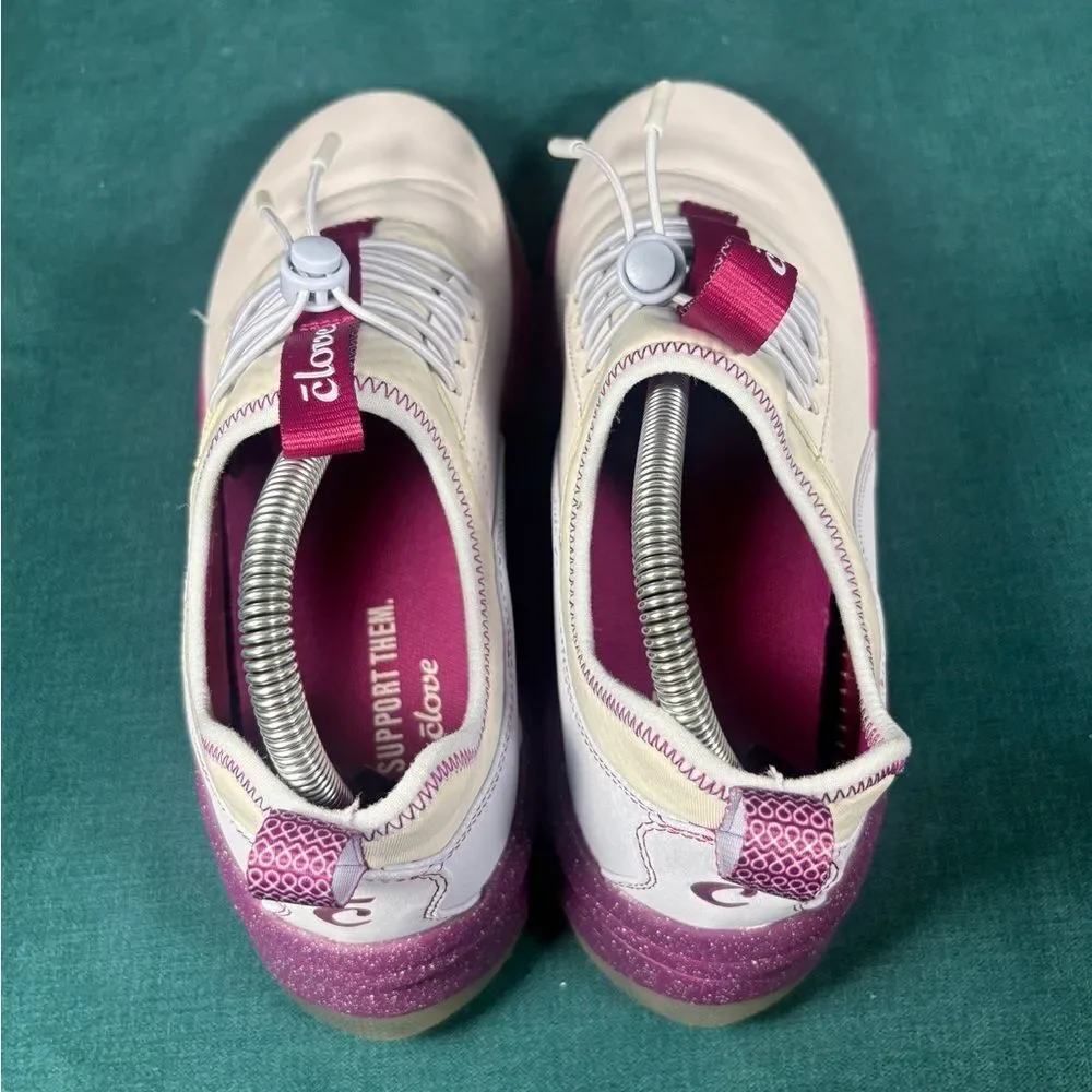 Clove Sneakers White Lace Up Toggle Shoes  Womens Size 8.5